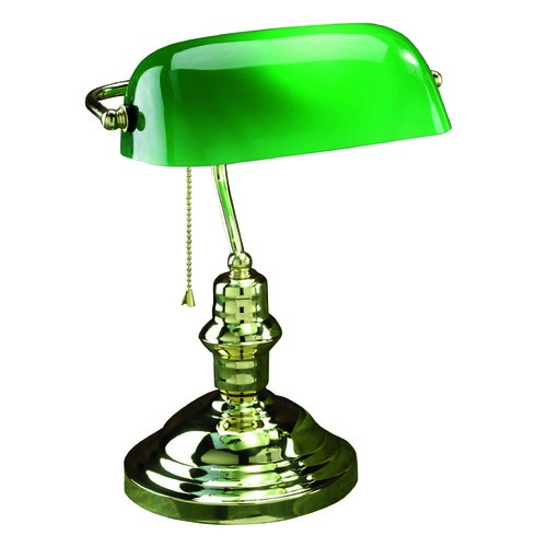 Lite Source Lighting Polished Brass Piano / Banker Lamp by Lite Source Lighting LS-224PB