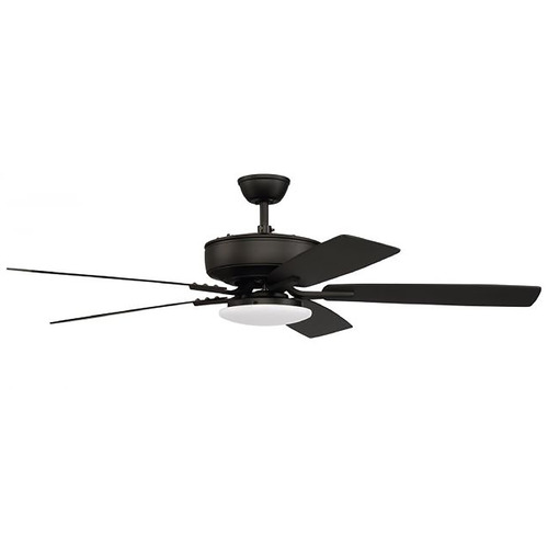 Craftmade Lighting Pro Plus 112 52-Inch LED Fan in Flat Black by Craftmade Lighting P112FB5-52FBGW