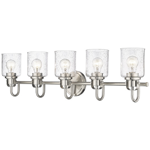 Z-Lite Kinsley Brushed Nickel Bathroom Light by Z-Lite 340-5V-BN