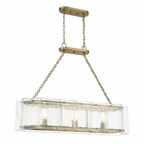 Savoy House Genry 3-Light Linear Chandelier in Warm Brass by Savoy House 1-8203-3-322