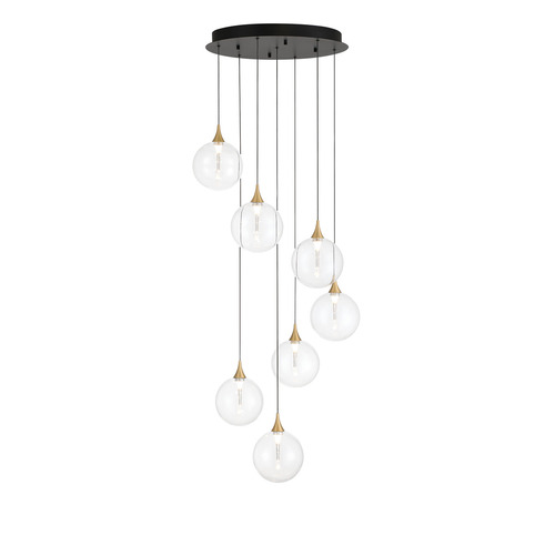 Eurofase Lighting Lissa 7-Light Multi-Light LED Pendant in Gold by Eurofase Lighting 48928-014