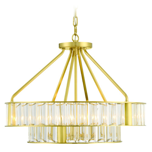 Crystorama Lighting Crystorama Lighting Libby Langdon Farris Aged Brass Chandelier FAR-6006-AG
