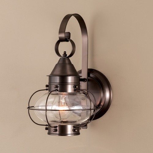 Norwell Lighting Cottage Onion Bronze Outdoor Wall Light 1323-BR-CL