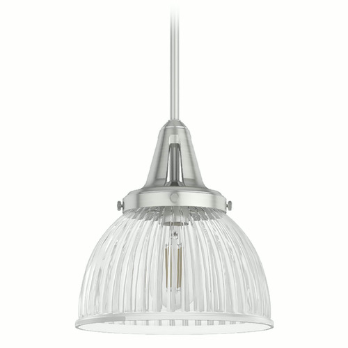 Hunter Fan Company Hunter Fan Company Cypress Grove Brushed Nickel Mini-Pendant Light with Bowl / Dome Shade 19328