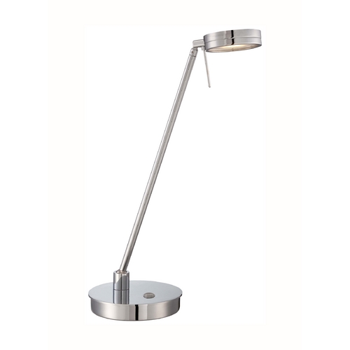George Kovacs Lighting George's Reading Room LED Table Lamp in Brushed Nickel by George Kovacs P4306-077