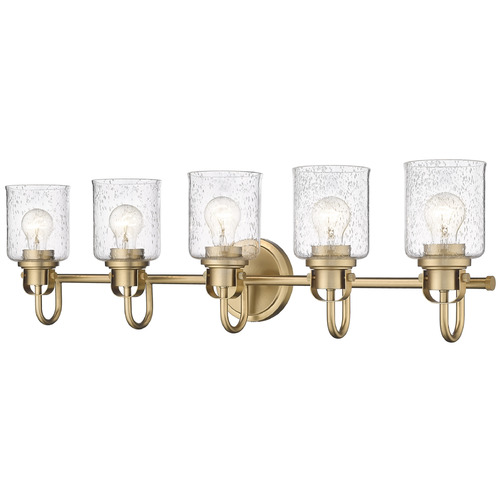 Z-Lite Kinsley Heirloom Gold Bathroom Light by Z-Lite 340-5V-HG