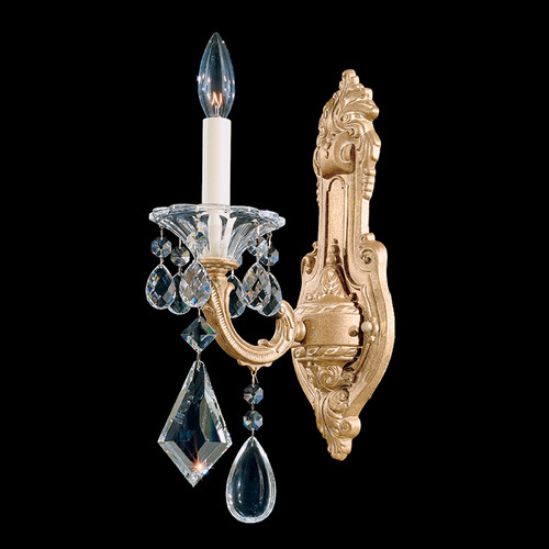 Schonbek Lighting Schonbek Worldwide Lighting La Scala Parchment Gold Sconce 5069-27R