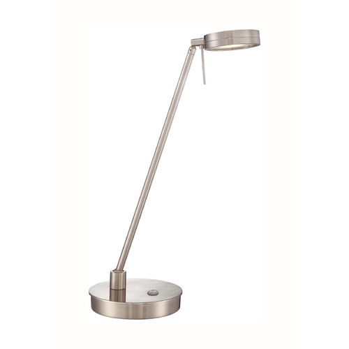 George Kovacs Lighting George's Reading Room LED Table Lamp in Brushed Nickel by George Kovacs P4306-084
