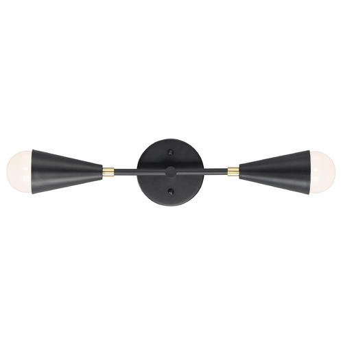 Maxim Lighting Maxim Lighting Lovell Black & Satin Brass Vertical Bathroom Light 11262BKSBR
