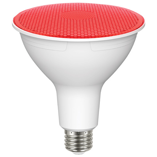 Satco Lighting 11.5W PAR38 90-Degree LED Light Bulb in Red by Satco Lighting S29480