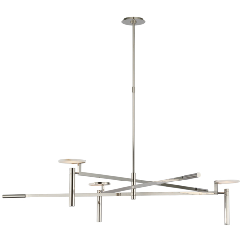 Visual Comfort Signature Collection Melange Grande LED Chandelier in Nickel by Visual Comfort Signature KW5603PN-ALB