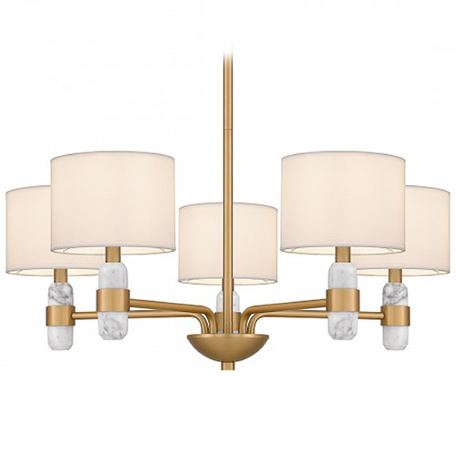 Quoizel Lighting Quoizel Lighting Kimberly Brushed Weathered Brass Chandelier KMB5030BWS