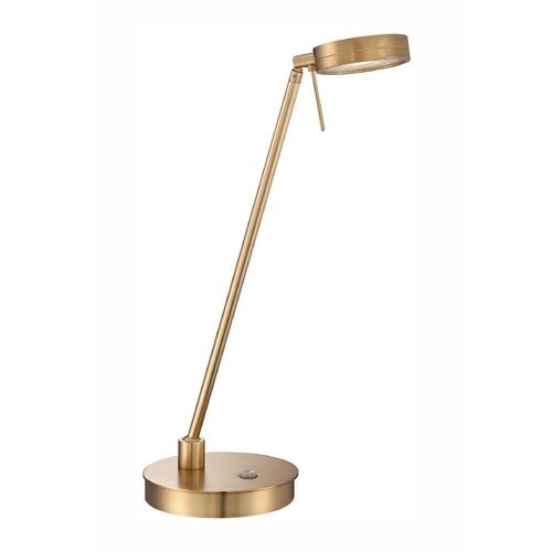George Kovacs Lighting George's Reading Room LED Table Lamp in Honey Gold by George Kovacs P4306-248