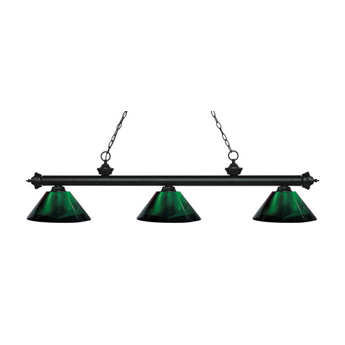 Z-Lite Riviera Matte Black Billiard Light by Z-Lite 200-3MB-ARG