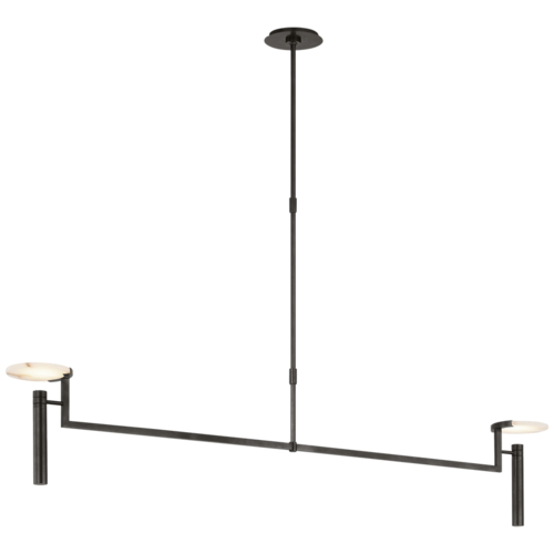 Visual Comfort Signature Collection Melange XL Floating Disc Linear Chandelier in Bronze by VC Signature KW5605BZ-ALB