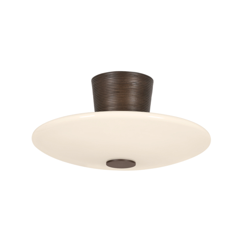 Troy Lighting Albus LED Semi-Flush Mount in Bronze Leaf by Troy Lighting C5016-BRL