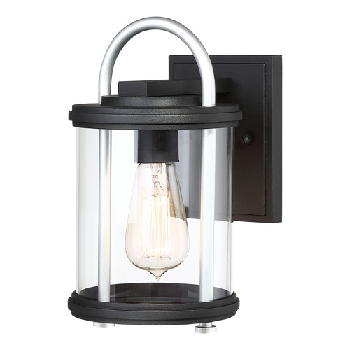 Minka Lavery Keyser Black with Silver Accent Outdoor Wall Light by Minka Lavery 72671-32