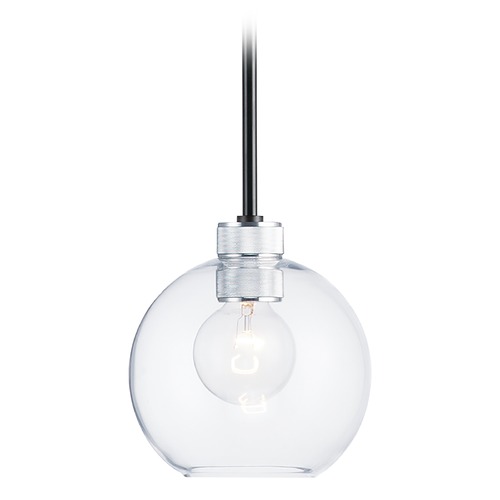 Maxim Lighting Vessel Black & Brushed Aluminum Mini Pendant by Maxim Lighting 21619CLBKAL
