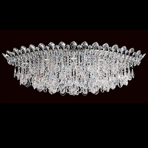 Schonbek Lighting Schonbek Worldwide Lighting Trilliane Strands Polished Stainless Steel Flushmount Light TR4801N-401R