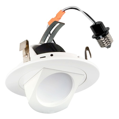 Recesso Lighting by Dolan Designs LED Retrofit White Elbow Trim for 4-Inch Recessed Cans 3000K 10907-05
