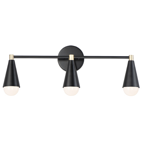 Maxim Lighting Maxim Lighting Lovell Black & Satin Brass LED Bathroom Light 11263BKSBR/BUL
