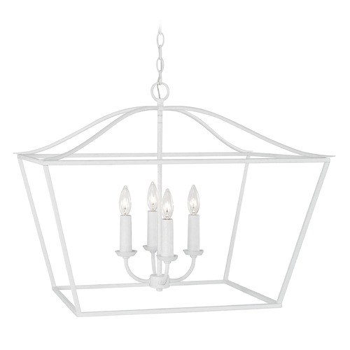 Capital Lighting Grady 4-Light Pendant in Textured White by Capital Lighting 350641XW