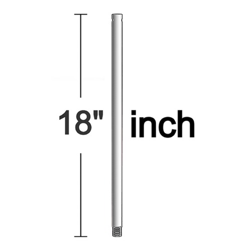 Generation Lighting Fan Collection 18-Inch Downrod in White by Visual Comfort & Co Fan Collection DR18WH