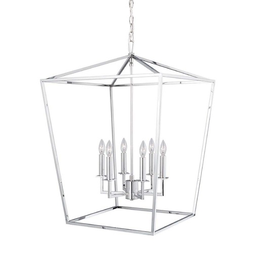 Norwell Lighting Cage Polished Nickel Pendant Light 1082-PN-NG