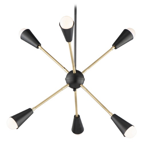 Maxim Lighting Maxim Lighting Lovell Black & Satin Brass Pendant Light 11266BKSBR