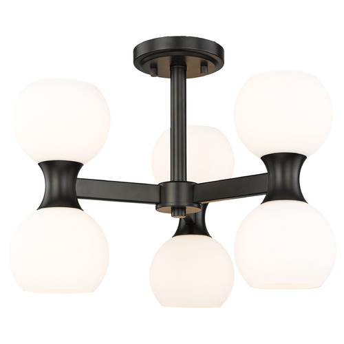 Z-Lite Z-Lite Artemis Matte Black Semi-Flushmount Light 494-6SF-MB