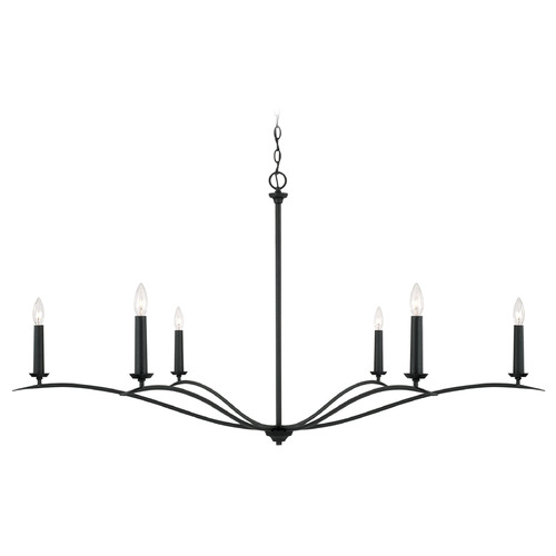 Capital Lighting Grady 6-Light Chandelier in Black Iron by Capital Lighting 450661BI