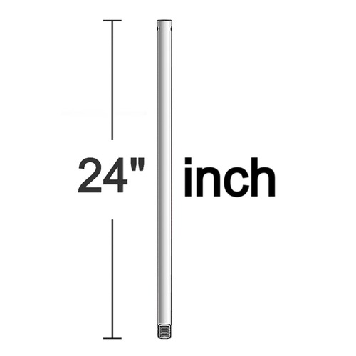 Generation Lighting Fan Collection 24-Inch Downrod in White by Visual Comfort & Co Fan Collection DR24WH