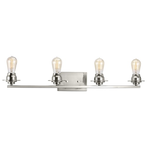 Progress Lighting Debut Brushed Nickel 4-Light Bathroom Light by Progress Lighting P300011-009