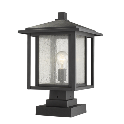 Z-Lite Aspen Black Post Light by Z-Lite 554PHBS-SQPM-BK