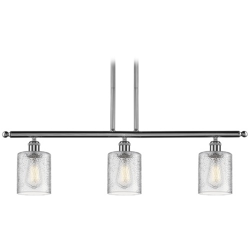 Innovations Lighting Cobbleskill Polished Chrome Island Light by Innovations Lighting 516-3I-PC-G112