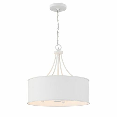 Meridian 18-Inch Pendant in Bisque White by Meridian M7040BQW