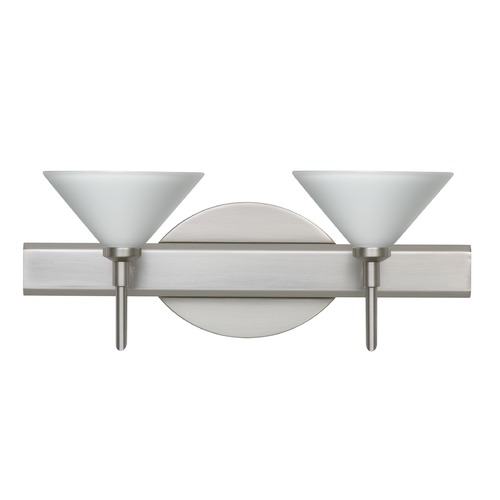 Besa Lighting Besa Lighting Kona Satin Nickel LED Bathroom Light 2SW-117607-LED-SN