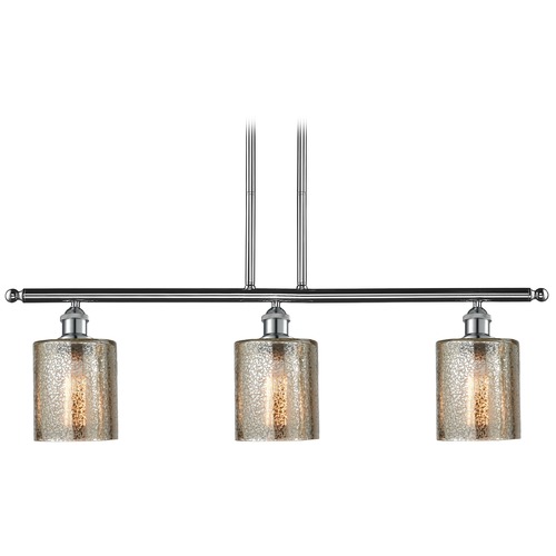 Innovations Lighting Cobbleskill Polished Chrome Island Light by Innovations Lighting 516-3I-PC-G116