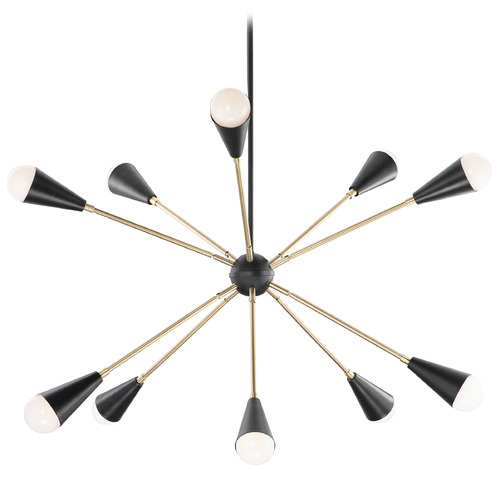 Maxim Lighting Maxim Lighting Lovell Black & Satin Brass Pendant Light 11268BKSBR
