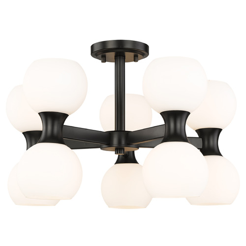 Z-Lite Z-Lite Artemis Matte Black Semi-Flushmount Light 494-10SF-MB