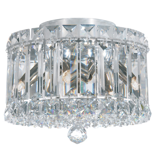 Schonbek Lighting Schonbek Worldwide Lighting Plaza Polished Stainless Steel Flushmount Light 6690O
