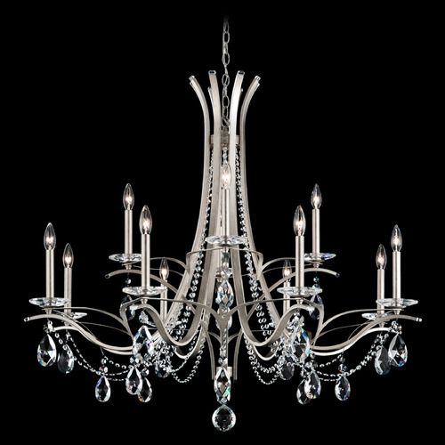 Schonbek Lighting Schonbek Worldwide Lighting Vesca Antique Silver Crystal Chandelier VA8322N-48R
