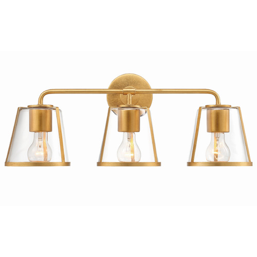 Crystorama Lighting Crystorama Lighting Fulton Antique Gold Bathroom Light FUL-913-GA-CL