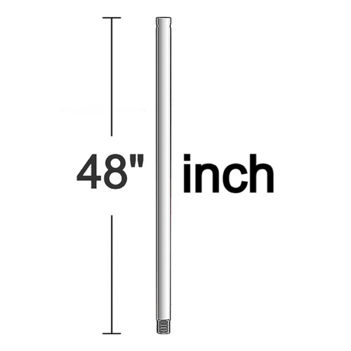 Generation Lighting Fan Collection 48-Inch Downrod in White by Visual Comfort & Co Fan Collection DR48WH