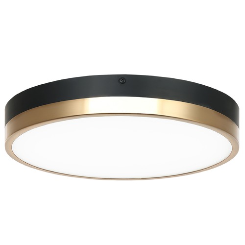 Matteo Lighting Tone Black & Aged Gold LED Flush Mount by Matteo Lighting M15301BKAG