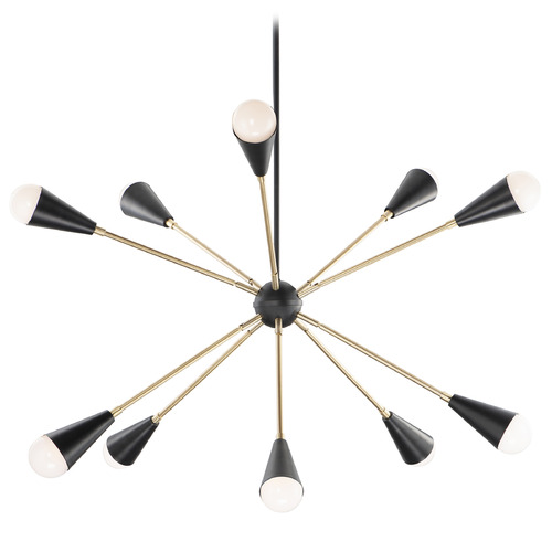 Maxim Lighting Maxim Lighting Lovell Black & Satin Brass LED Pendant Light 11268BKSBR/BUL