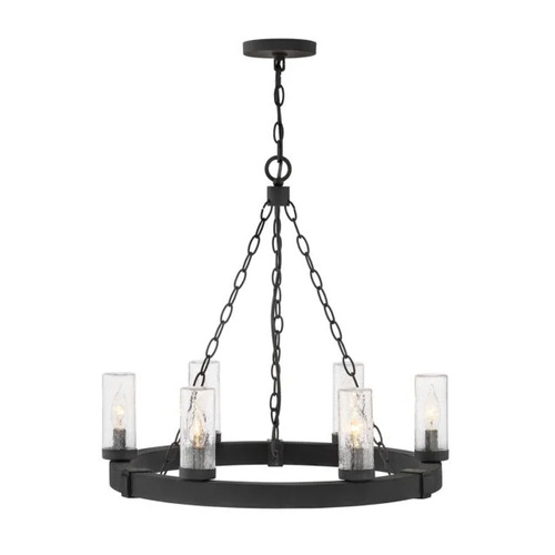 Hinkley Sawyer 6-Light Outdoor Chandelier in Black by Hinkley Lighting 29206BK