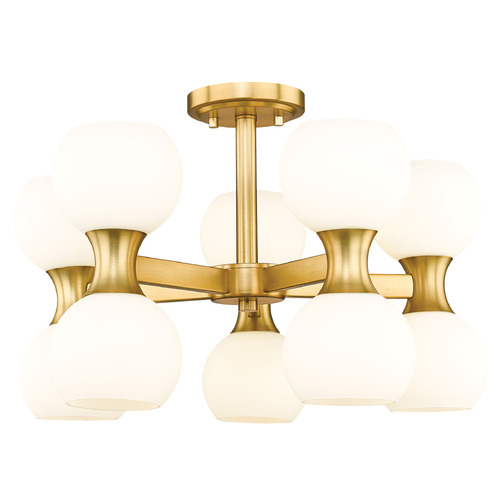 Z-Lite Z-Lite Artemis Modern Gold Semi-Flushmount Light 494-10SF-MGLD
