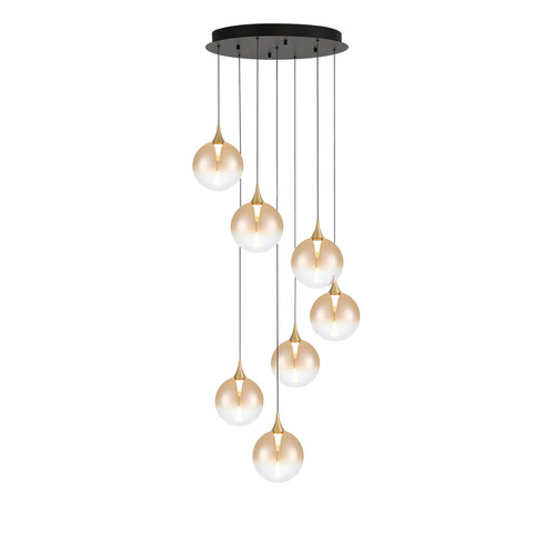 Eurofase Lighting Lissa 7-Light Multi-Light LED Pendant in Gold by Eurofase Lighting 48928-038