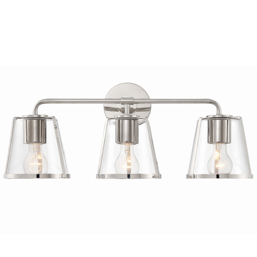 Crystorama Lighting Crystorama Lighting Fulton Polished Nickel Bathroom Light FUL-913-PN-CL